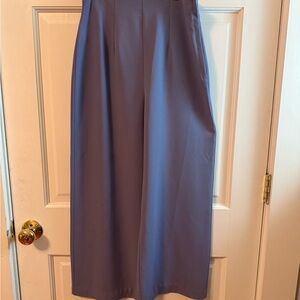 Blue Wide-Leg Trouser